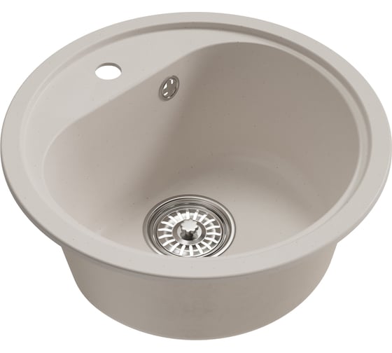Мойкa MIXLINE ml-gm10 круглая, белая (331), 440 мм, глубина чаши 180 мм new 551813