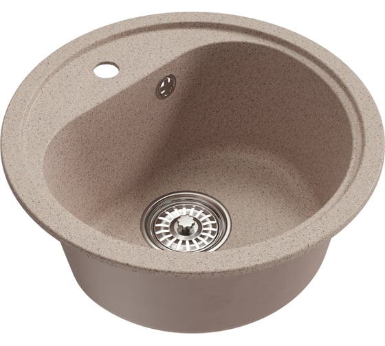 Мойкa MIXLINE ml-gm10 круглая, песочная (302), 440 мм, глубина чаши 180 мм new 551807