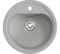 Мойкa MIXLINE ml-gm10 круглая, серая (310), 440 мм, глубина чаши 180 мм new 551811