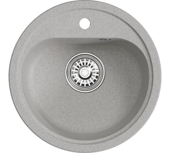 Мойкa MIXLINE ml-gm10 круглая, серая (310), 440 мм, глубина чаши 180 мм new 551811