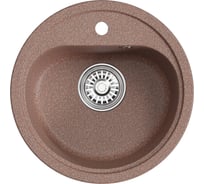 Мойкa MIXLINE ml-gm10 круглая, терракотовая (307), 440 мм, глубина чаши 180 мм new 551808