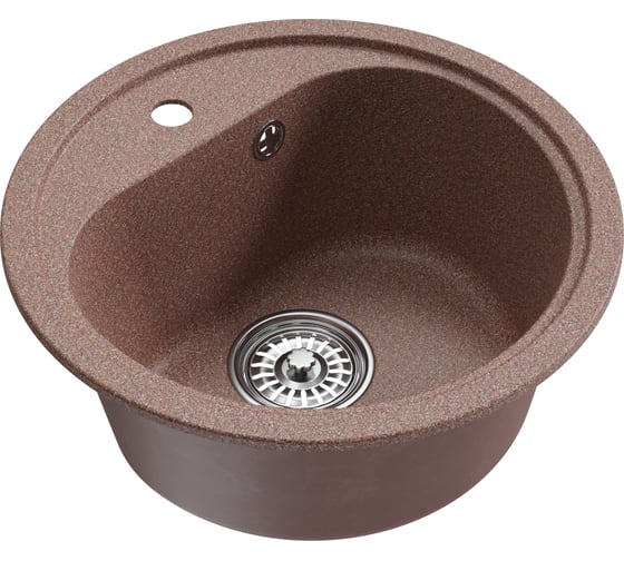 Мойкa MIXLINE ml-gm10 круглая, терракотовая (307), 440 мм, глубина чаши 180 мм new 551808