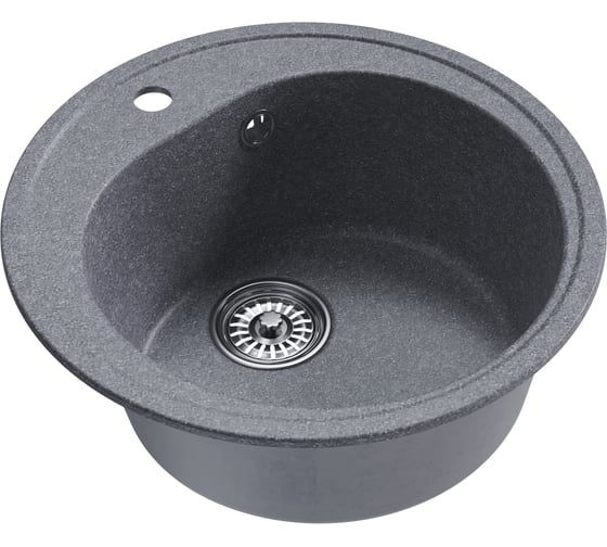 Мойкa MIXLINE ml-gm11 круглая, графит (342), 500 мм, глубина чаши 180 мм new 551827