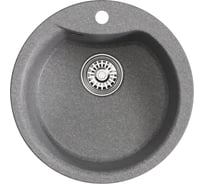 Мойкa MIXLINE ml-gm12 круглая, графит (342), 480 мм, глубина чаши 210 мм new 551839