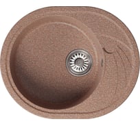 Мойка MIXLINE ml-gm17 овальная с крылом, терракотовая (307), 580x470x180 мм new 551937