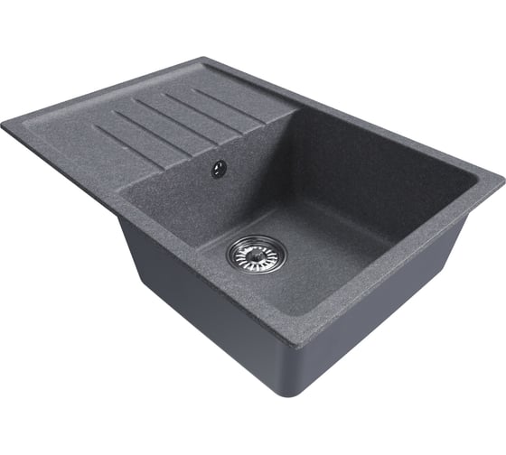 Мойка MIXLINE ml-gm19 с крылом, графит (342), 750x500x200 мм new 551988