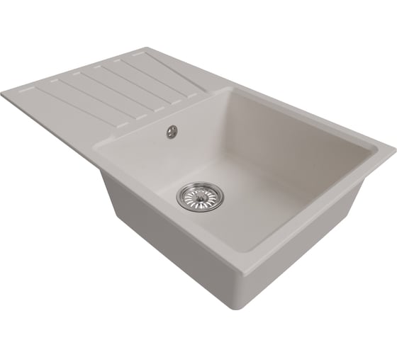 Мойка MIXLINE ml-gm20 с крылом, белая (331), 830x480x190 мм new 552004