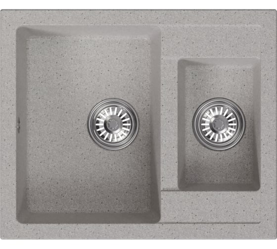 Мойка MIXLINE ml-gm21 двухчашевая, серая (310), 600x500x190 мм new 552014