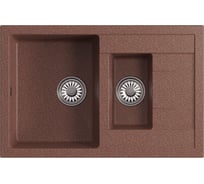 Мойка MIXLINE ml-gm22 двухчашевая с крылом, терракотовая (307), 770x500x195 мм new 552023