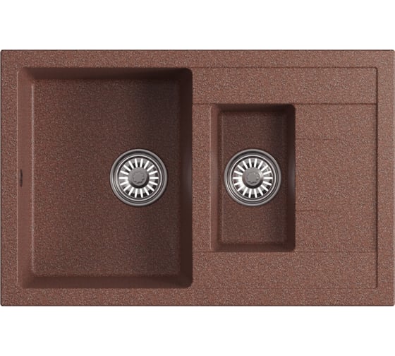 Мойка MIXLINE ml-gm22 двухчашевая с крылом, терракотовая (307), 770x500x195 мм new 552023