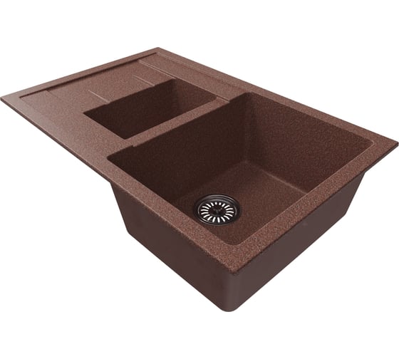 Мойка MIXLINE ml-gm22 двухчашевая с крылом, терракотовая (307), 770x500x195 мм new 552023