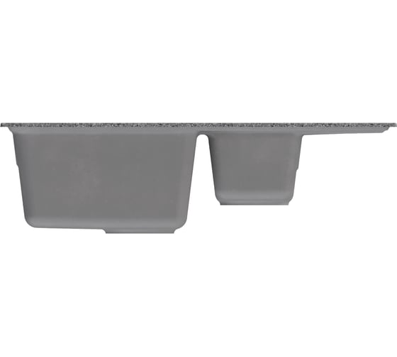 Мойка MIXLINE ml-gm22 двухчашевая с крылом, темно-серая (309), 770x500x195 мм new 552025