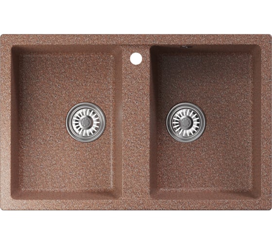 Мойка MIXLINE ml-gm23 двухчашевая, терракотовая (307), 770x500x190 мм new 552036