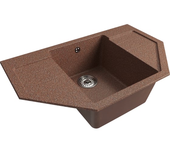 Мойка MIXLINE ml-gm24 угловая, с крылом, терракотовая (307), 790x490x200 мм new 552051
