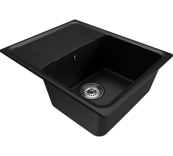Мойка MIXLINE ml-gm26 с крылом, ультра-черная (344), 580x470x190 мм new 552087