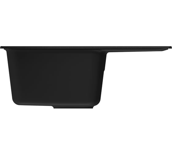 Мойка MIXLINE ml-gm26 с крылом, ультра-черная (344), 580x470x190 мм new 552087
