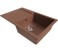 Мойка MIXLINE ml-gm31 с крылом, терракотовая (307), 770x500x190 мм new 552188