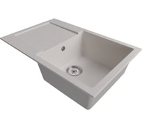 Мойка MIXLINE ml-gm31 с крылом, белая (331), 770x500x190 мм new 552193