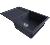 Мойка MIXLINE ml-gm31 с крылом, антрацит (343), 770x500x190 мм new 552196