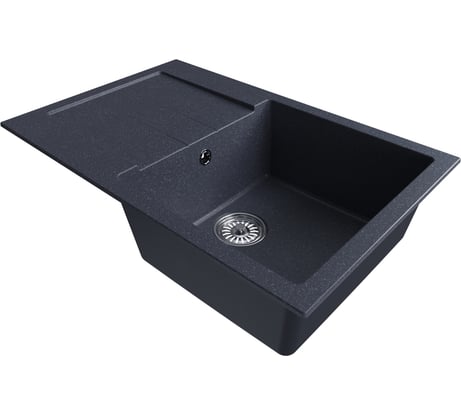 Мойка MIXLINE ml-gm31 с крылом, антрацит (343), 770x500x190 мм new 552196