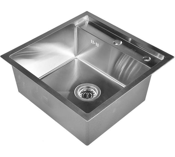Комплект кухонная мойка из нержавеющей стали WISENT ws35050 (50x50 см) со смесителем WS35050/WGER013/W4998-4
