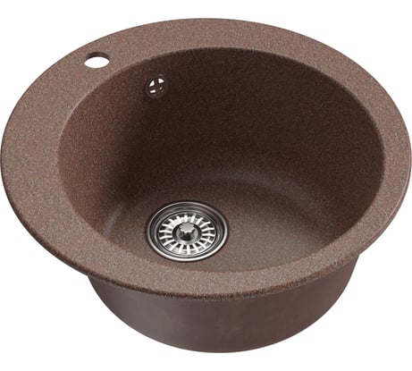 Мойкa MIXLINE ml-gm13 круглая, терракотовая (307), 495 мм, глубина чаши 200 мм new 551889