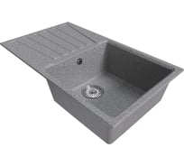 Мойкa MIXLINE ml-gm20 с крылом, темно-серая (309), 830x480x190 мм new 552001