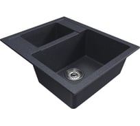 Мойкa MIXLINE ml-gm21 двухчашевая, антрацит (343), 600x500x190 мм new 552019