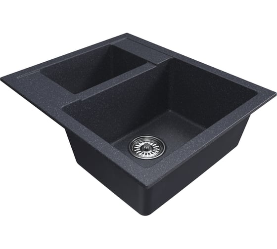 Мойкa MIXLINE ml-gm21 двухчашевая, антрацит (343), 600x500x190 мм new 552019 1