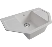 Мойкa MIXLINE ml-gm24 угловая, с крылом, ультра-белая (341), 790x490x200 мм new 552057