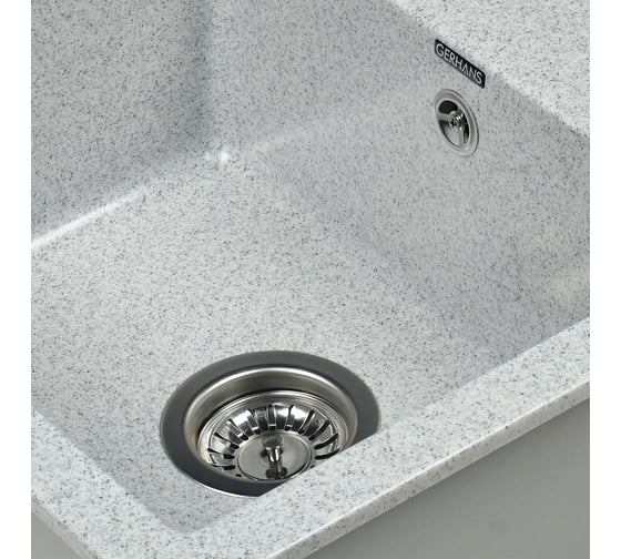 Комплект кухонная мойка GERHANS b19-19 серый (беларусь) со смесителем w4998-3-19 B19-19/311-11-24/W4998-3-19