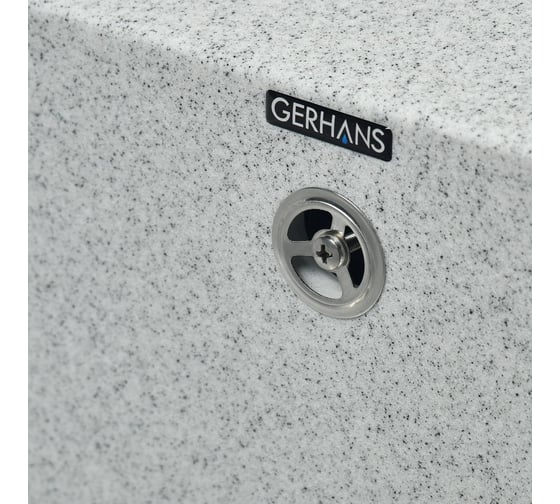 Комплект кухонная мойка GERHANS b19-19 серый (беларусь) со смесителем w4998-3-19 B19-19/311-11-24/W4998-3-19