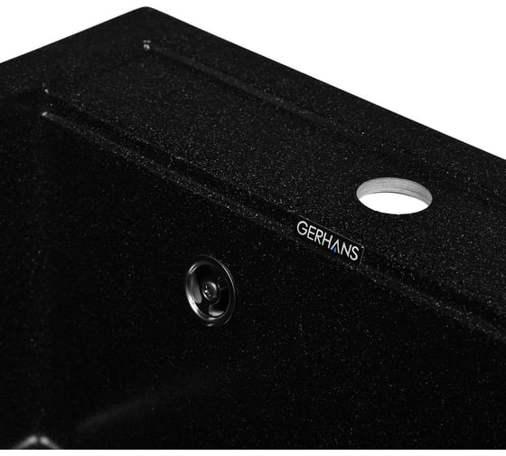 Комплект кухонная мойка GERHANS a45-22 черный (беларусь) со смесителем w4998-3-22 A45-22/311-11-24/W4998-3-22