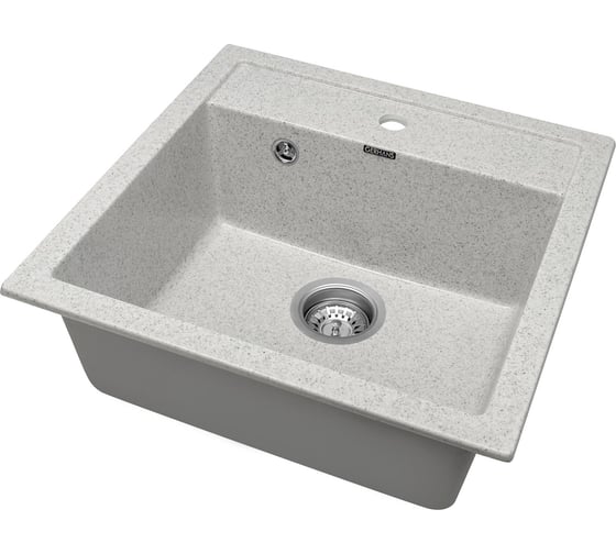 Комплект кухонная мойка GERHANS a11-19 серый (беларусь) со смесителем w4998-4-19 A11-19/311-11-24/W4998-4-19