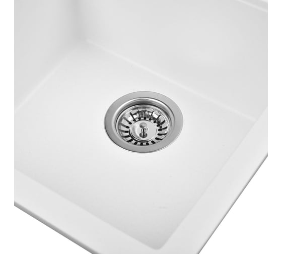 Мойка для кухни из искусственного камня WISENT вайт 500x450x220 (беларусь) MW450-28/WGER013