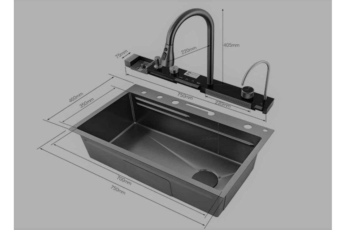 Многофункциональная мойка для кухни Savol s-sc002w 25007