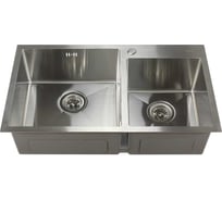 Мойка MELANA Profline 3/220, сатин, двойная чаша, врезная, прямоугольная S8045H сатин