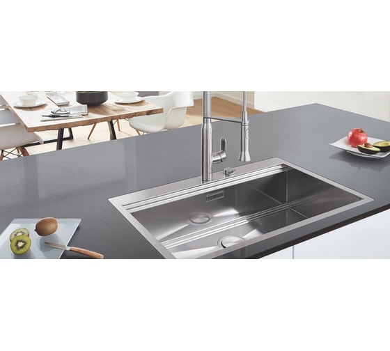Мойка Grohe из нержавеющей стали, 1 чаша, K800 120-S 102,4/56 1.0 31586SD0