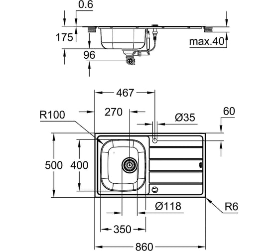 Набор мойки и смесителя Grohe 31562sd1 00000087044