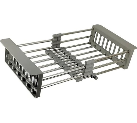 Комплект кухонная мойка из нержавеющей стали WISENT 7843-s (78x43см) с раздвижным коландером и дозатором WS37843-S/341-11-24/W405A/W302644