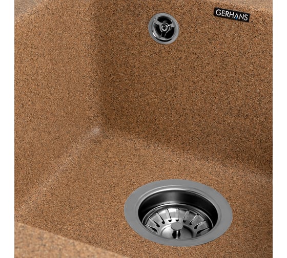 Комплект кухонная мойка GERHANS a 10 23 терракот (беларусь) со смесителем w4998-4-23 A10-23/311-11-24/W4998-4-23