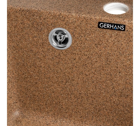 Комплект кухонная мойка GERHANS a 10 23 терракот (беларусь) со смесителем w4998-4-23 A10-23/311-11-24/W4998-4-23