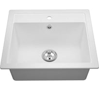 Комбо VIGRO мойка VG204 белый + смеситель MN71304-4 + сифон VG204-M04-4 белый