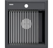 Гранитная мойка Paulmark STEPIA 45 антрацит, 460x510 PM114651-AN