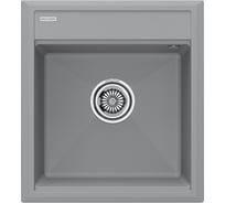 Гранитная мойка Paulmark STEPIA 45 серый дым, 460x510 PM114651-GRS
