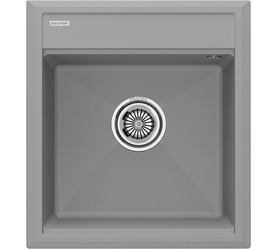 Гранитная мойка Paulmark STEPIA 45 серый дым, 460x510 PM114651-GRS