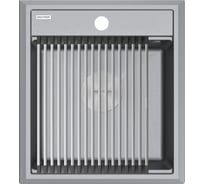 Гранитная мойка Paulmark STEPIA 45 серый металлик, 460x510 PM114651-GRM