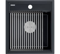 Гранитная мойка Paulmark STEPIA 45 черный металлик, 460x510 PM114651-BLM