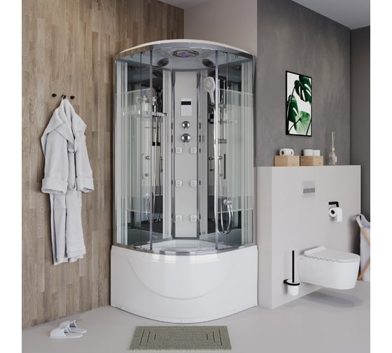 Душевая кабина Niagara NG-709-01 100x100x220 поддон 48см, 4 места 7090164 (324177) 00324177