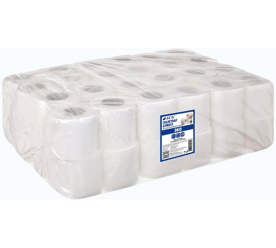 Туалетная бумага ACG "Эконом" 1 сл., 54 м, макулатура, с перфорацией, без амбалажа (48 рулонов) 1012784